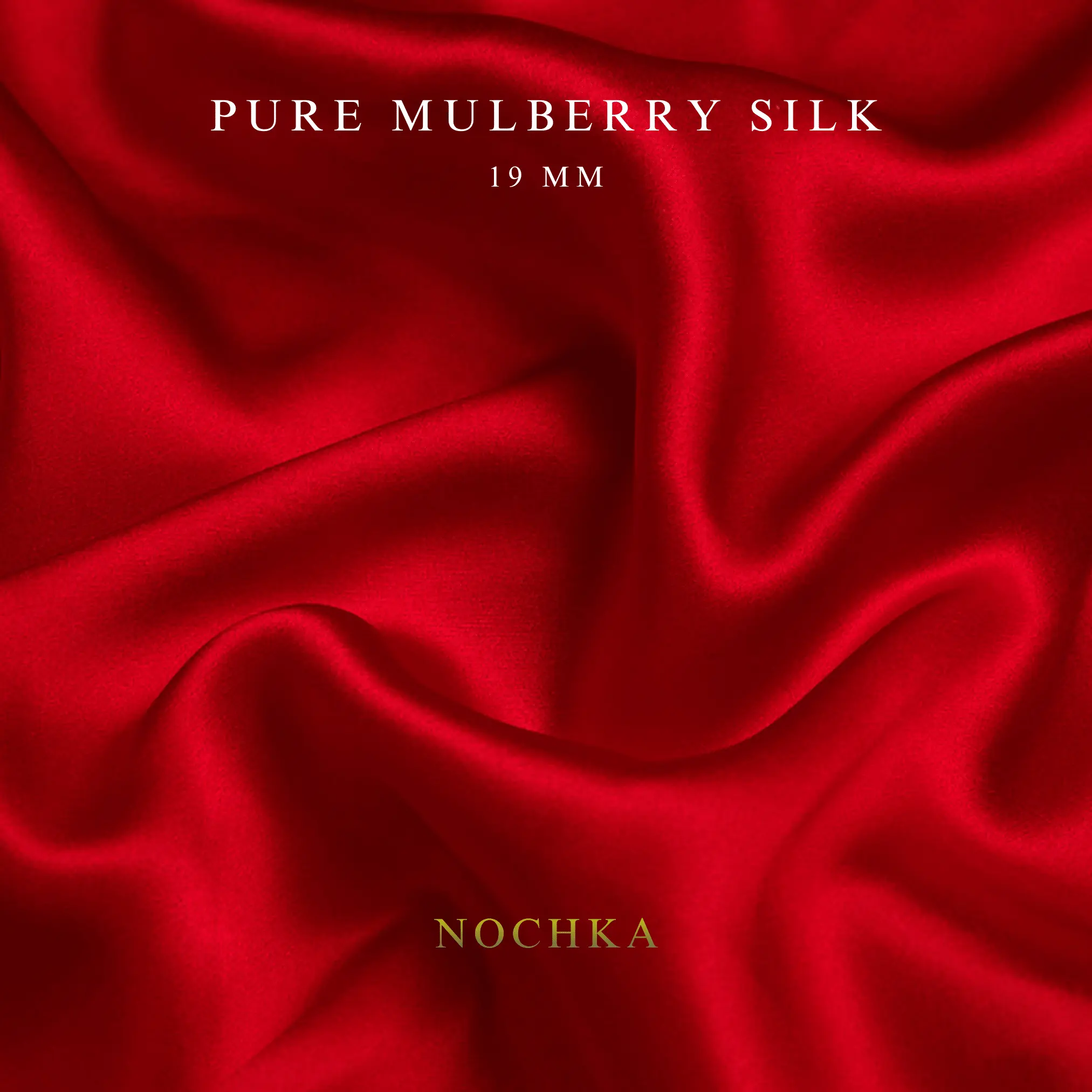 Deep Red 100% Pure Mulberry Silk Fabric 19mm Cut-to-Size Silk Fabric