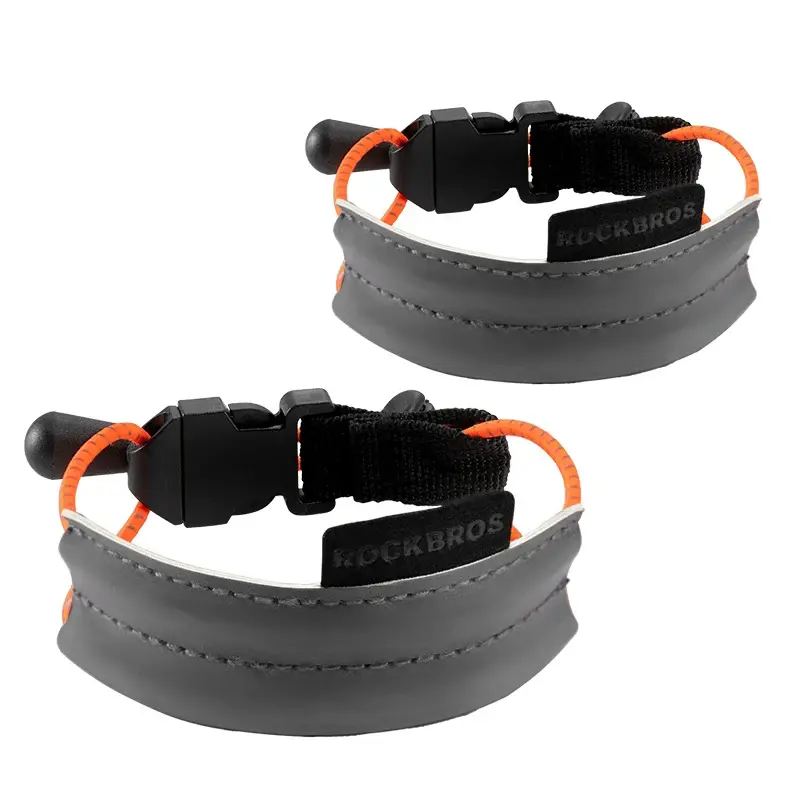 ROCKBROS Adjustable Elastic Trouser Strap - Elastic Band, Adjustable-Harness Design, High Intensity Reflective for Biking, Fishing Safety (Sports & Outdoor Cycling Equipment)