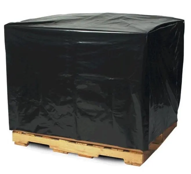 Box Partners PC549 Pre-Cut Perforated 3 Mil Black Pallet Bags, 48 in. x 40 in. x 48 in., Opaque All-Purpose Dustproof Covers for Outdoor Storage, Home Care Use