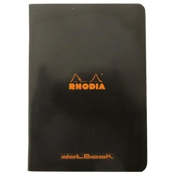 Rhodia Staplebound Rectangular Dot Notepad - A5 (5.8"x8.3"), 80gsm Paper, 96 Pages, Dotted Grid, Fountain Pen-Friendly Office Stationery Supplies