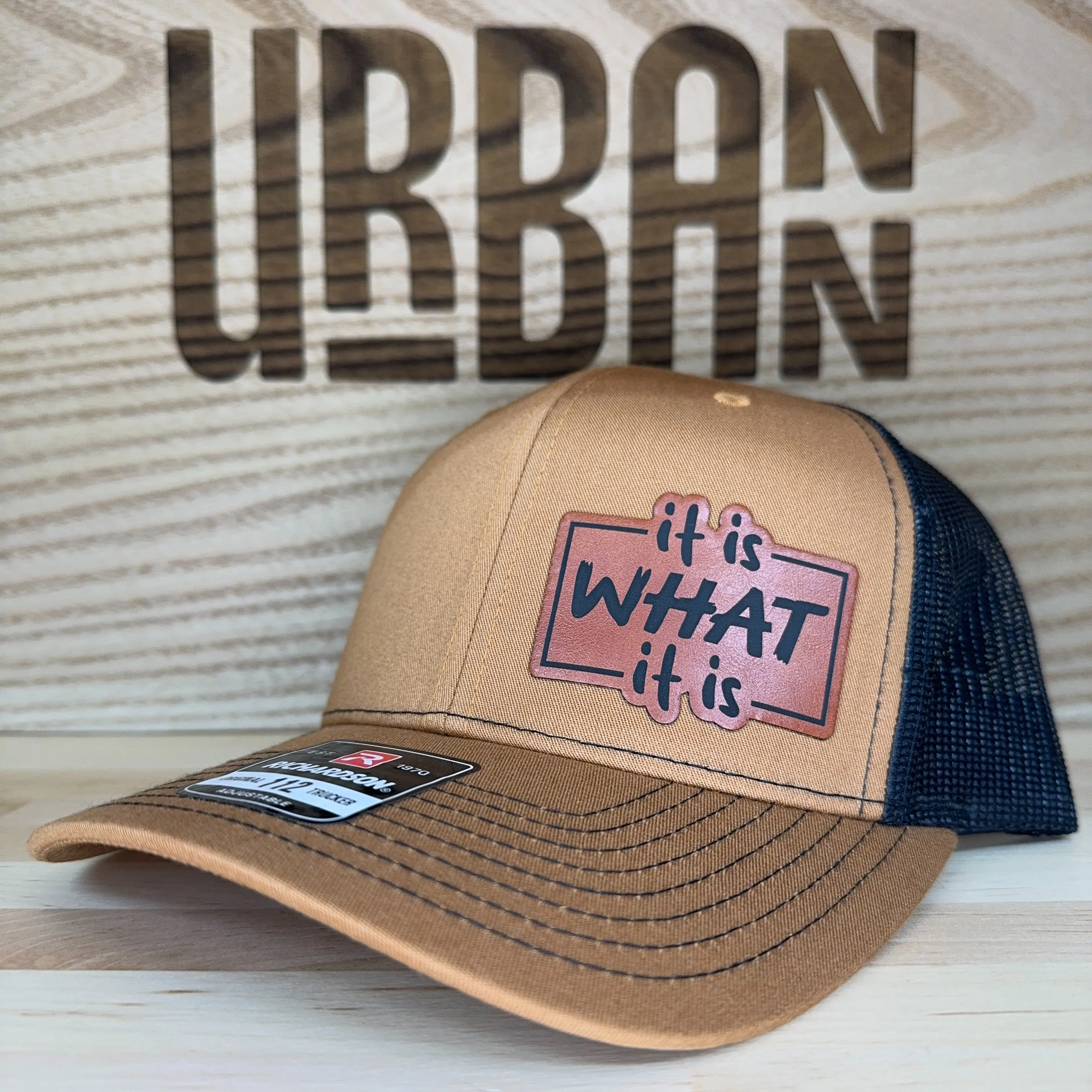 Caramel/Black with Vintage Brown Patch