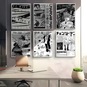 Classic Anime C-Chainsaw M-Man Poster HD Waterproof Art Poster for Home, Bar & Café Decor | Fade-Resistant, Non-Sticky, Vibrant DIY Wall Print Perfect Decorative Poster for Office & Living Room Unframed Art Print