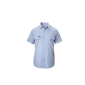 Hard Yakka Short Sleeve Chambray Light Cotton Business Work Shirt Y07529