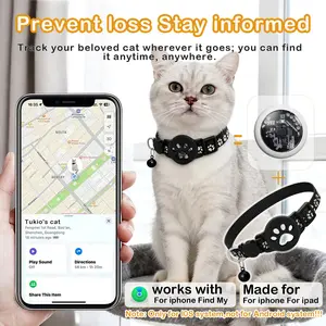 1PC Cat Collar Tracker with Location Finder & Silicone Protective Case, Global Tracking, Supports Apple Find My iOS System Only