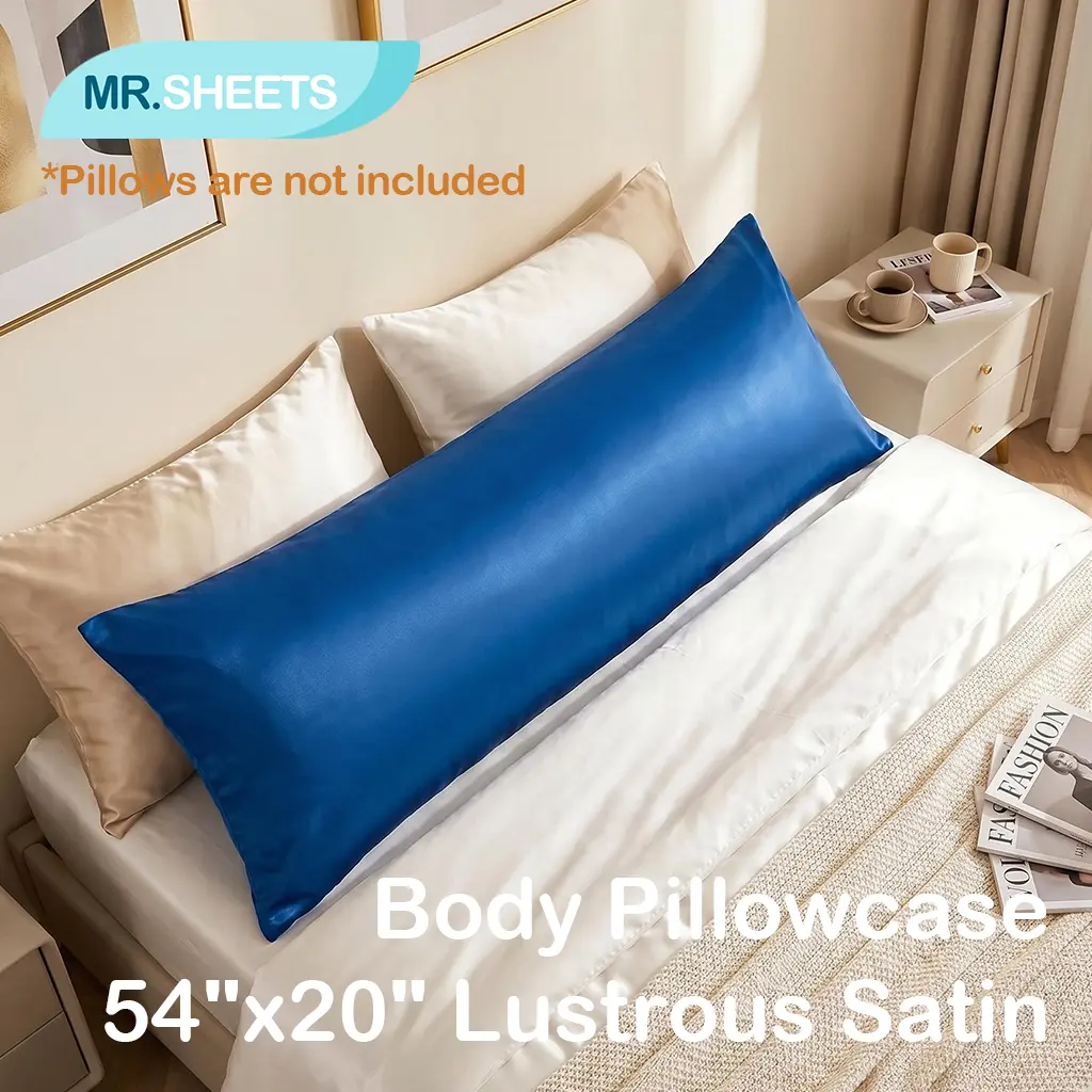 NTBAY Matte Satin Body Pillowcase (20x54 in) - Ultra-Soft Smooth Long Pillow Cover with Hidden Zipper, Wrinkle Resistant, Cooling Sleep Bedding for Night Routine Cozy Aesthetic, Machine Washable