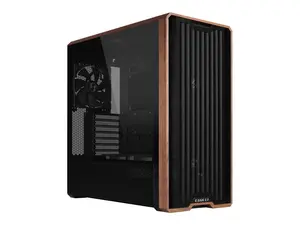 Lian Li LANCOOL 217 Genuine Walnut Wood Computer Case,  Mid-Tower ATX PC Case with 5 Pre-Installed PWM Fans 2x170mm, 2x120mm & 1x140mm, Flexible PSU & Cable Installation - Black (LAN217X)