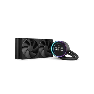 KRAKEN ELITE 240 BLACK AIO LIQUID COOLER WITH IPS LCD & STATIC PRESSURE FANS Intel Socket LGA 1851, 1700 & 1200/115X AMD Socket AM5, AM4