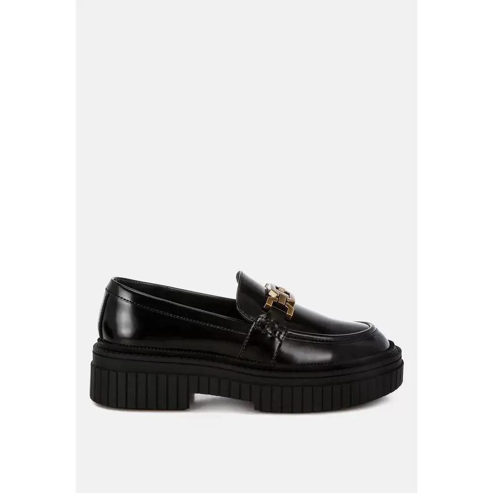 London Rag Womens Grosbeak Horsebit Chunky Loafers 6, Flats, Shoe