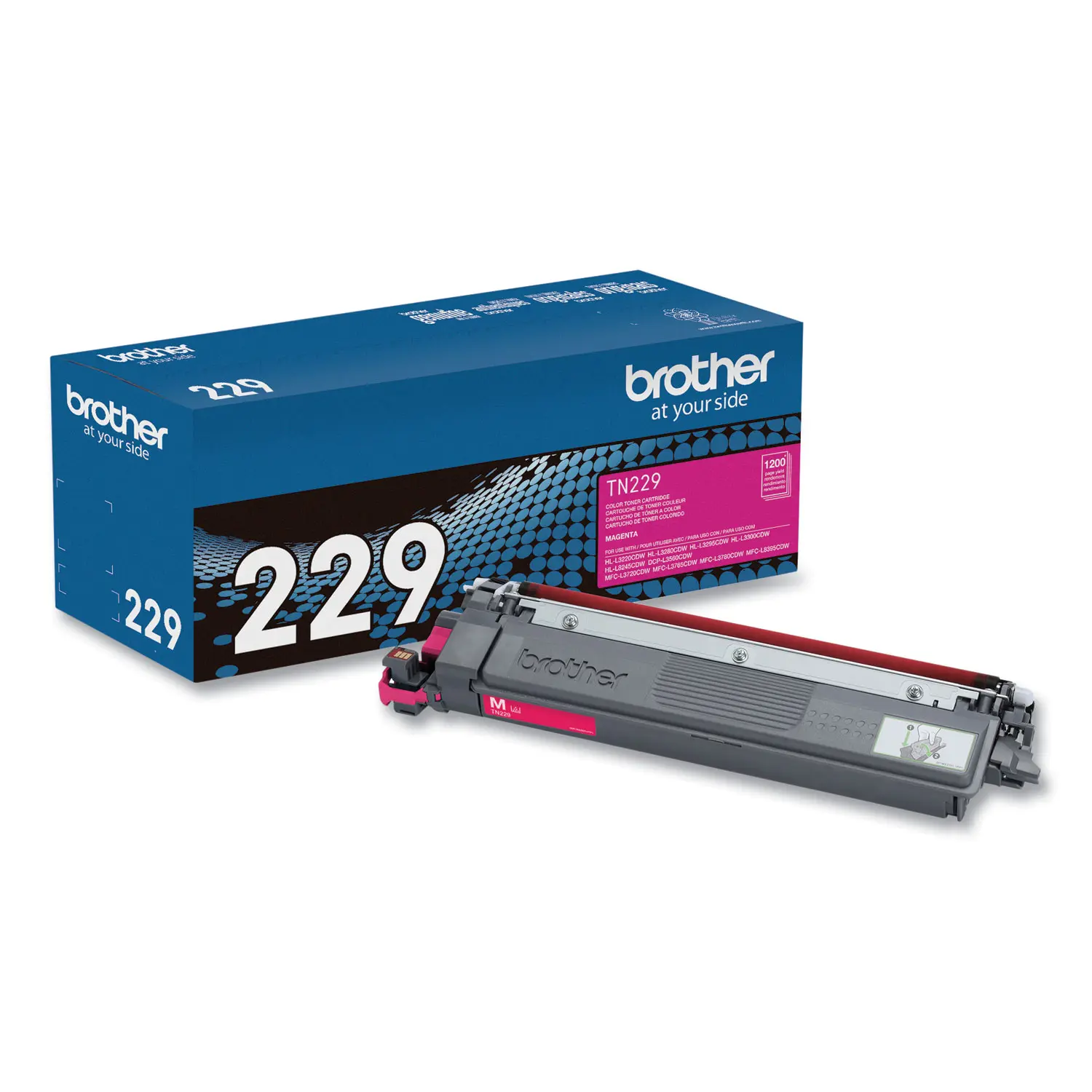 Brother Genuine TN229M Standard Yield Magenta Toner Cartridge