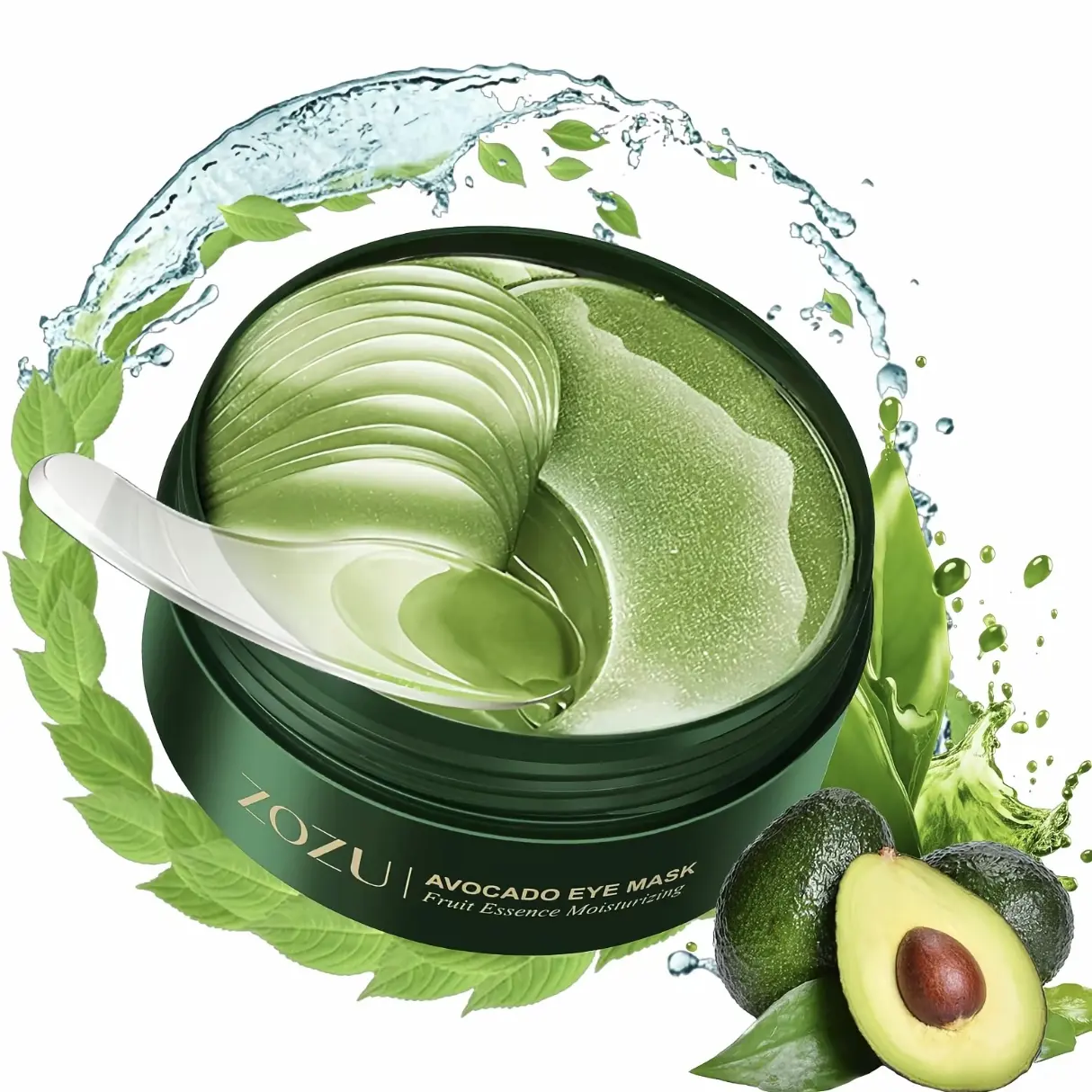 60pcs Avocado Hydrating Under Eye Gel Pads, Moisturizing Eye Mask for Dark Circles & Eye Bags, Gentle Daily Eye Care Skincare Gift，   nette  eye patches puffiness reducer