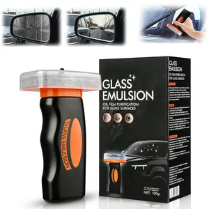 Glass Oil Film Remover for Car, Glass Emulsion Cleaner, Cleaning Board Removes Oil Film & Smudges, Improve Windshield Clarity for Safe Driving fathersdaygift