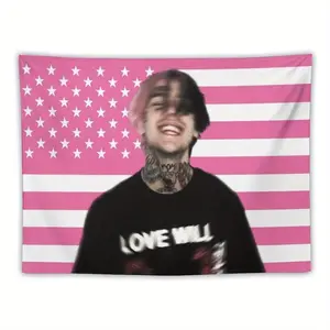 Flag Print National Flag Wall Hanging - Lil Peep Themed Tapestry, Suitable for Bedroom, Living Room Home Decor