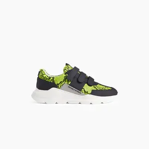 velcro panel runner / black + neon python