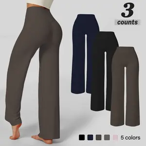 Straight Leggings Bottoms Wide Leg Pants for Women High Waist Stretch Casual Sweatpants Lift buttocks and flatten abdomen Vacation Wear Yoga Fitness Gym Clothing