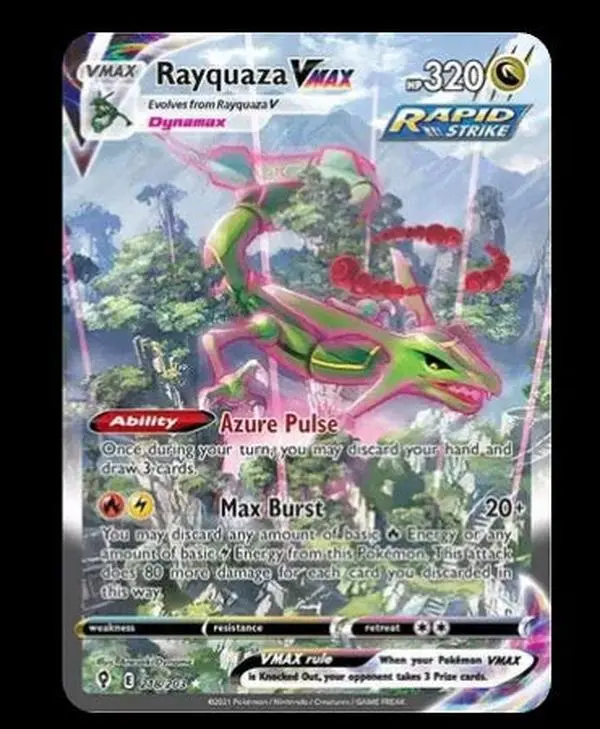 Rayquaza VMAX 218/203 Secret Rare Evo Skies - MINT ( POTENTIAL 10 )