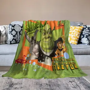 Anime Shrek All-Season Fleece Blanket for Adults - Ultra Soft & Lightweight, Machine Washable | Year-Round Couch, Bed, Camping Use