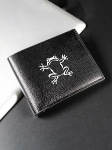 Men's Frog Print Leather Wallet, Short Two-Fold Large Capacity Multi-Card Holder, Convenient Carry, Secure ID Storage, Travel Safe