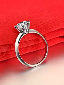 Adjustable 925 Sterling Silver Rings for Women Gold Plated Eternity Promise Engagement Ring Wedding Rings Cubic Zirconia Thumb Ring Womens Anniversary Jewellery Gifts with Box