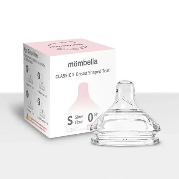 Mombella Classic Baby Feeding Bottle Replacement Teats S/M/L/XL Size for Newborn Boys Natural Nipple Silicone from Germany Essentials Different Age