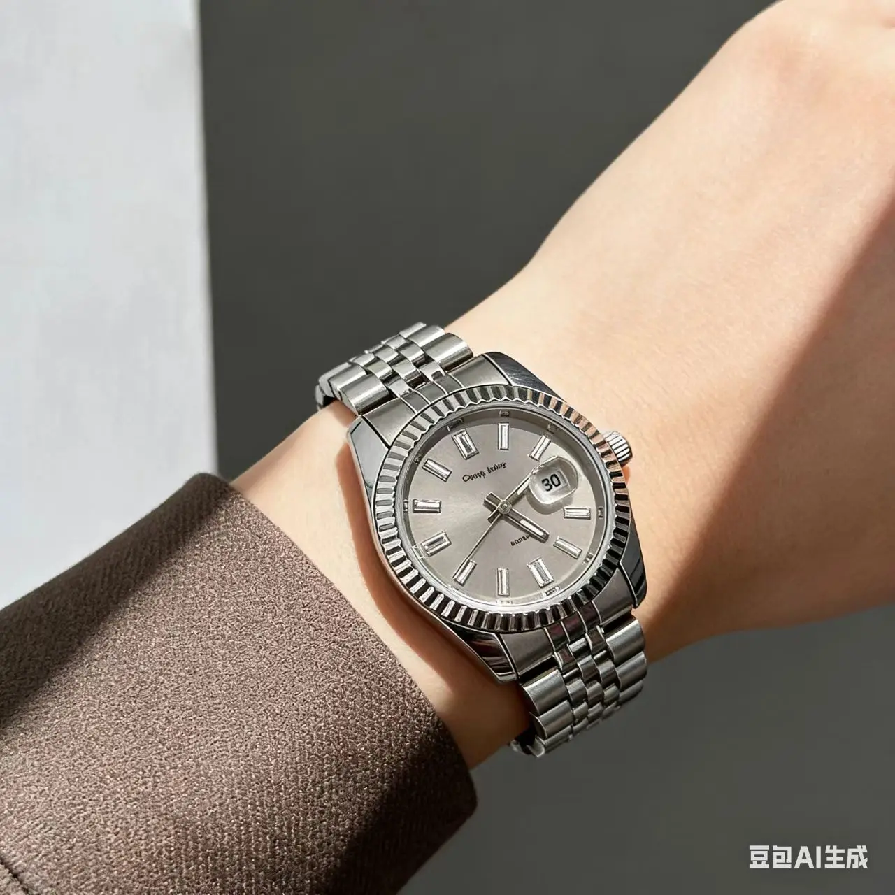 Women's Luxury 30mm Round Face Analog-Digital Quartz Watch - Bracelet-Style, Androgynous, Alloy, Computerized, Dressy Fashion Accessory for Business Occasions & Gifting, Bracelet-Style Quartz Watches, Androgynous Quartz Watches
