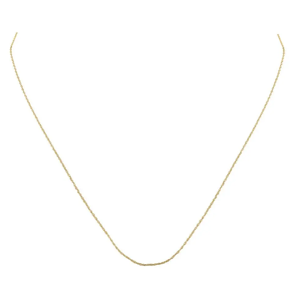 Gold 18-inch Ultra-Lightweight 1.5mm Chain with Spring Ring Closure (10kt Yellow Gold grams)