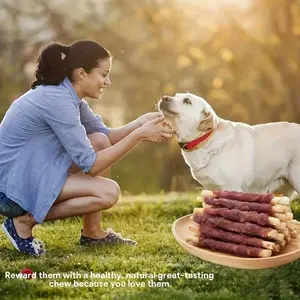 100g/500g(3.53oz/1.1LB) Duck Wrapped Rawhide Sticks, Dog Treats For Small, Medium, & Large Dog, Made With Real Duck, Rawhide - Healthy, Easily Digestible, Dog Chews Long Lasting, And High Protein, Training Treats For Dogs