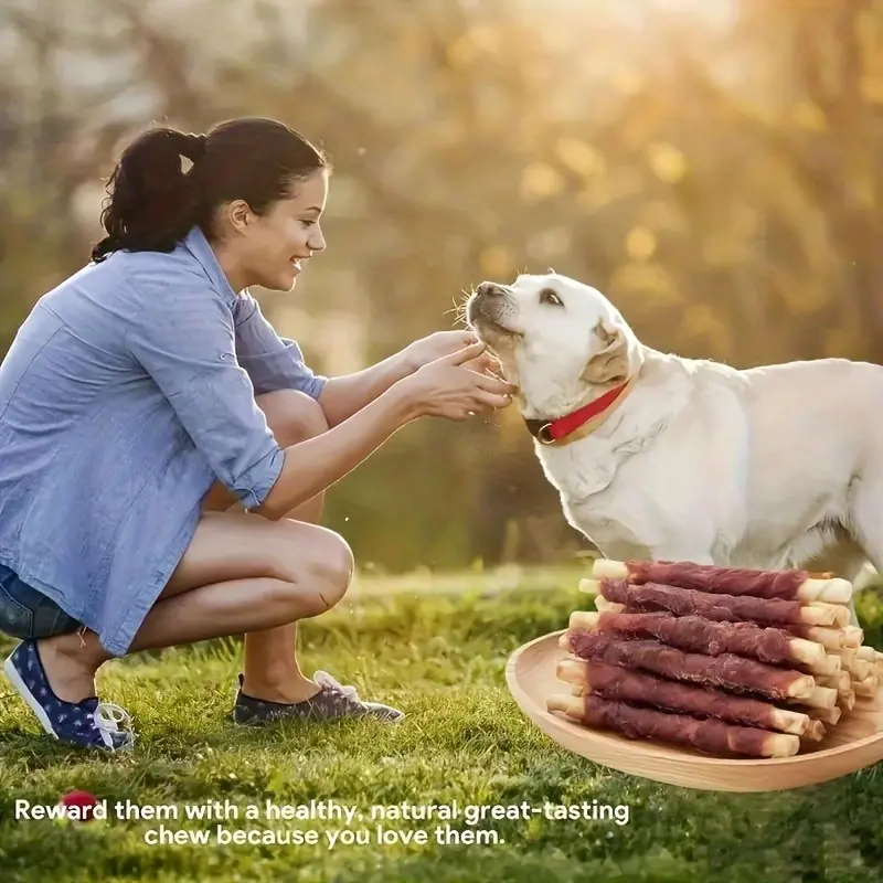 100g/500g(3.53oz/1.1LB) Duck Wrapped Rawhide Sticks, Dog Treats For Small, Medium, & Large Dog, Made With Real Duck, Rawhide - Healthy, Easily Digestible, Dog Chews Long Lasting, And High Protein, Training Treats For Dogs