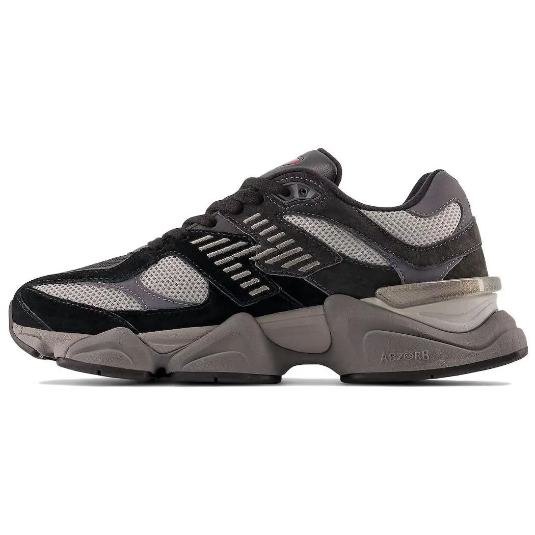 Men's New Balance 9060 'Black Castlerock' U9060BLK Casual Sneaker - All-Seasons Closed Comfortable Walking Trainer Footwear, New Balances 9060s Basic Regular Shoes