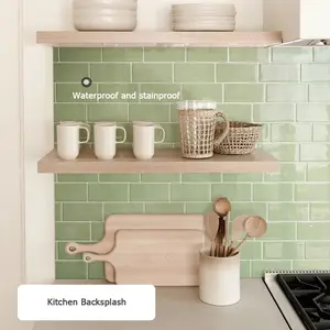 10pcs Peel & Stick 3D Wall Tiles - Waterproof, Self-Adhesive Backsplash Decals for Kitchen, Bathroom, Laundry Room - Durable PET Material with Stripe Design, 3D Wall Panel