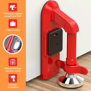 Portable Travel Door Alarm Stopper with 80dB Loud Siren & Sensor, Anti-Theft Security Jammer for Women, Family & Dorms