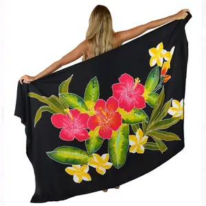 Hand-painted batik sarong - Black 112
