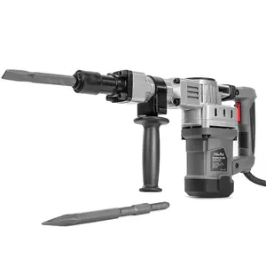 XtremepowerUS 1400W Electric Demolition Jack Hammer - Point Chisel Bits, Demolition Hammer Jack, and Storage Case