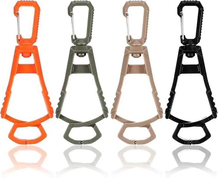 4pcs Glove Clips & Glove Holder, Glove Clips for Work Glove Holders, for Duty Belt, for Construction