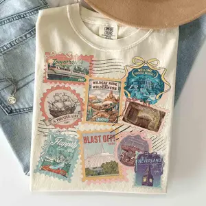 Comfort Colors Theme Park Stamp Retro Shirt, Vintage Wildest Ride Happily Ever After Land Tee, WDW Castle Family Trip Matching Shirts