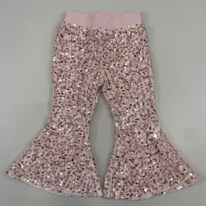 baby girl clothes party wear pink sequin pant bell bottom pant toddler winter pant