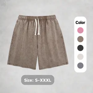 HarlyLand Women's Acid Wash Cotton Summer Shorts Soft Breathable Casual Fit Lounge Shorts with Pockets for Daily Wear, Vacation, Travel, Weekend, and Relaxed Everyday Outfits