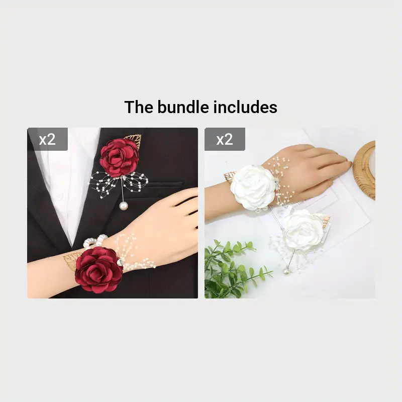 Wine Red*2+White*2