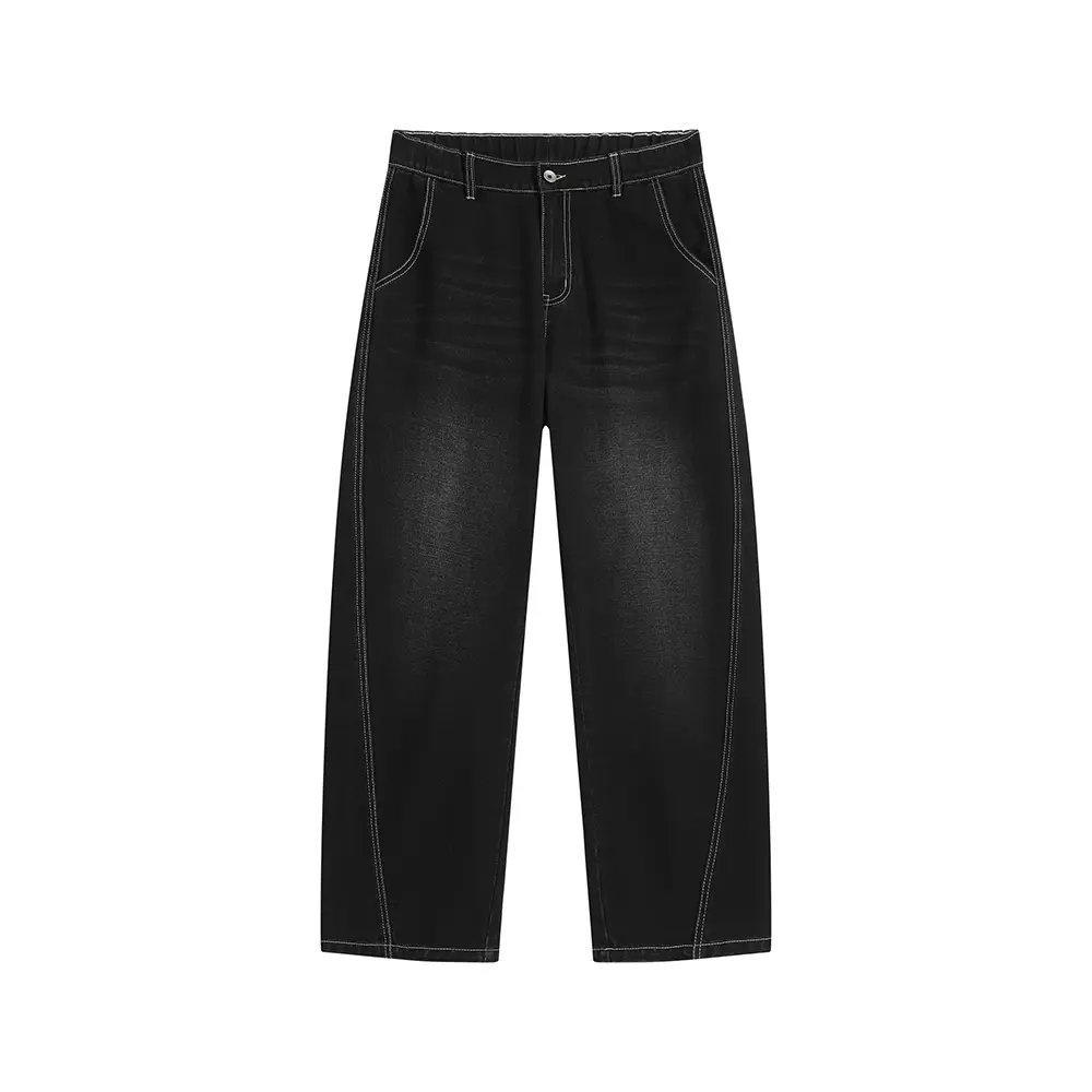 Men’s loose straight-leg jeans for autumn/winter, featuring a patchwork design and retro street style—versatile and easy to match. Men’s loose straight-leg jeans for autumn/winter, featuring a patchwork design and retro street style—versatile and easy to match.