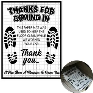 100 count  Paper Floor Mats, 1620 Inch White Disposable  Floor Pads, Detail Protection,  Detailing Disposable Floor Mats