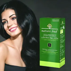Nature Bud Permanent Black Hair Color Dye 10-3 - No Harsh Chemical Odor, No Scalp Irritation, Soft Natural Tone, Non-Dry Frizzy Result, Hair Care Tool, Beauty Product