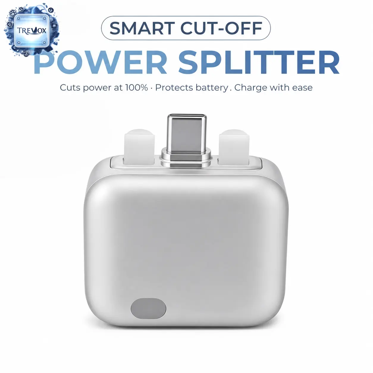 140W Type-C Charger with Physical Power-Cut Battery Protection — Automatic pop-out plug design for physical disconnection; compatible with phones, laptops, and tablets; supports safe overnight charging and preserves battery longevity—a must-have.
