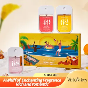 Brazilian Island Scent Spray Set, Victoria Key, Sweet Almond & Jasmine Fragrance, Long-Lasting 45ML Spray Mist Perfume, Summer Gift Box, Perfect for Vacation Travel/daily Date