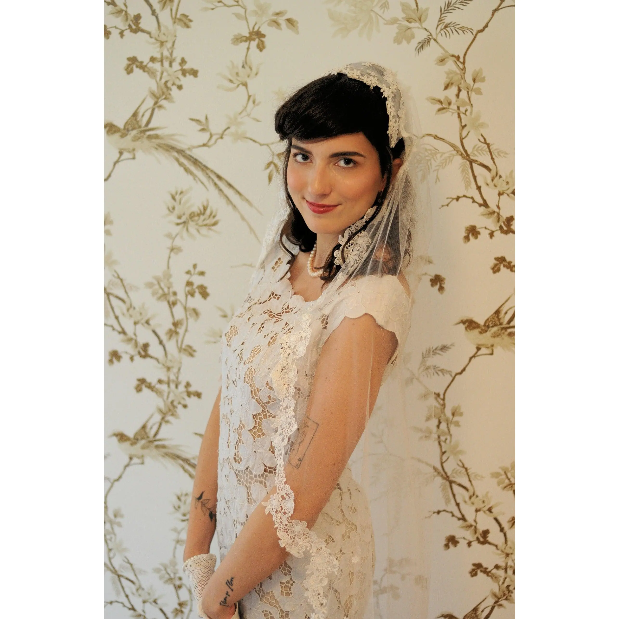STYLE 1010 - Vintage 1960's "Moygashel" Irish Linen Shift Style Wedding Dress