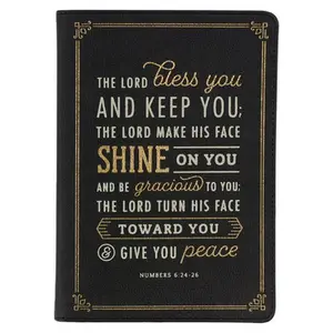 USED-Christian Art Gifts Classic Journal Lord Bless You and Keep You Numbers 6:24-26 Bible Verse Inspirational Scripture Notebook for Men/Women, Black Faux by Christian Art Gifts (Leather Bound)