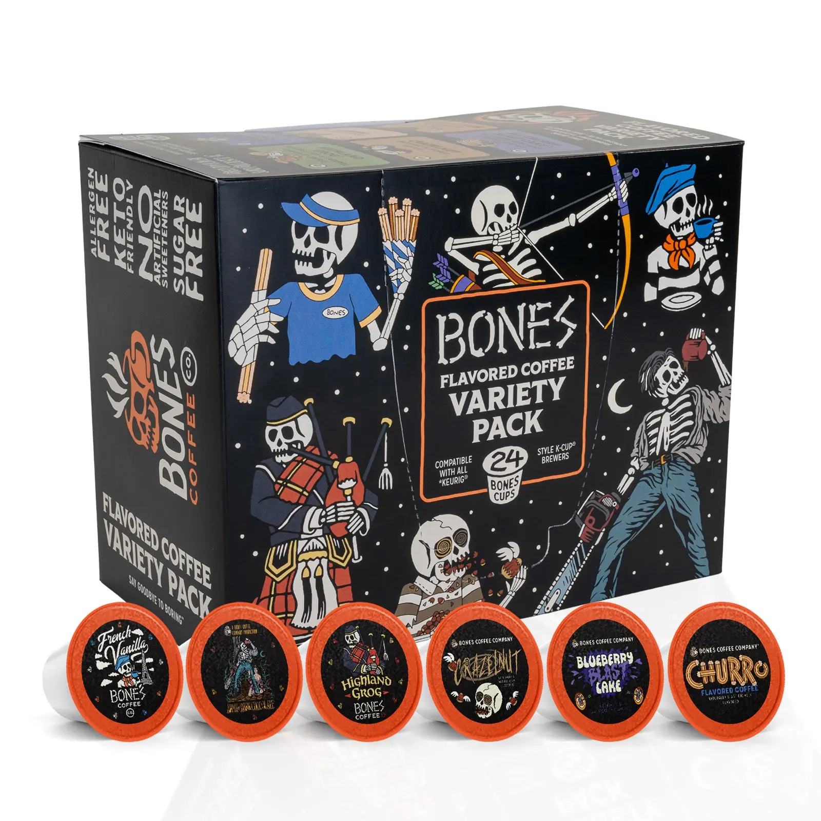 Bones Cups 24 Count Variety Pack