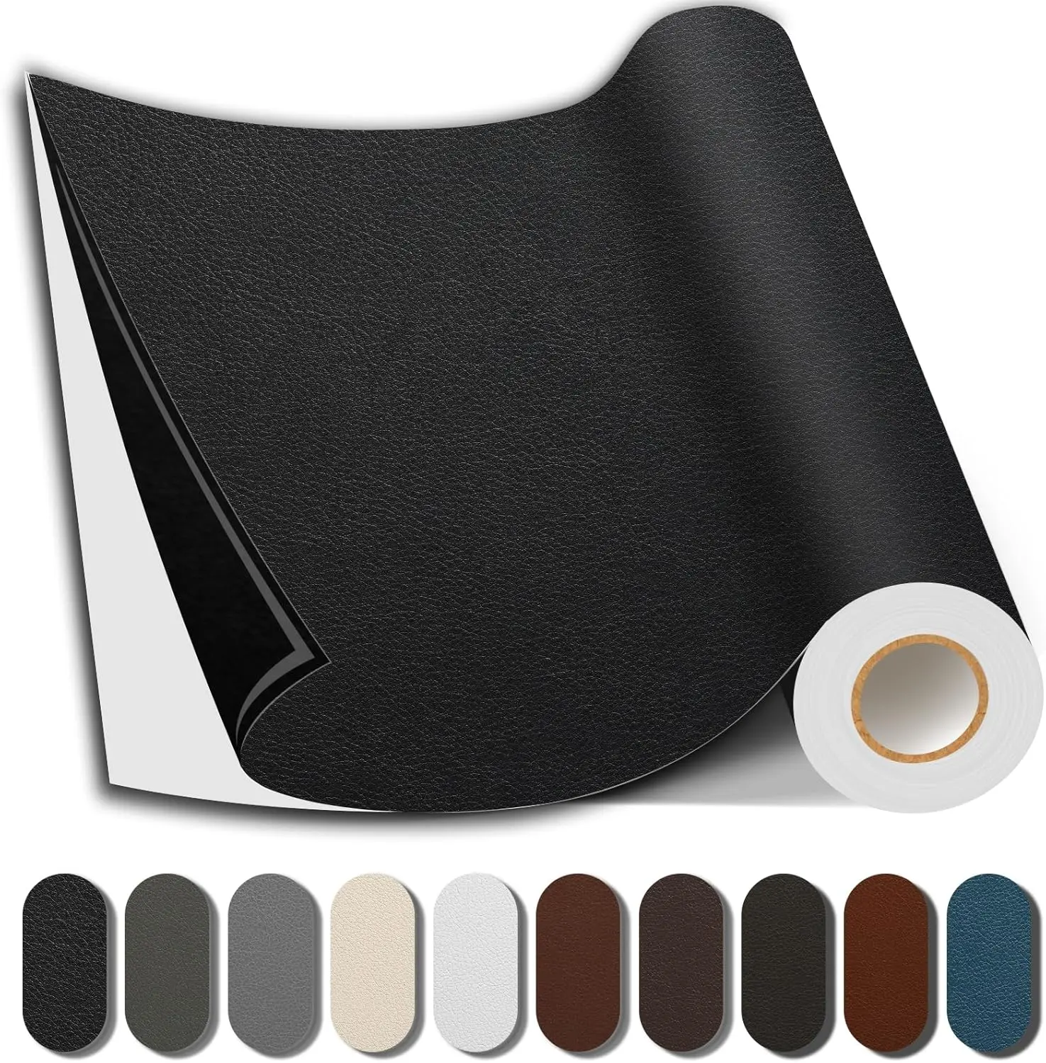 Self-Adhesive Leather Patch Repair Stickers - Quick Fix, Eco Friendly, 20inch×54inch, Cuttable, Waterproof, Easy to Use, Conforms to Uneven Surfaces, SML Sizes for Sofa, Car Seat