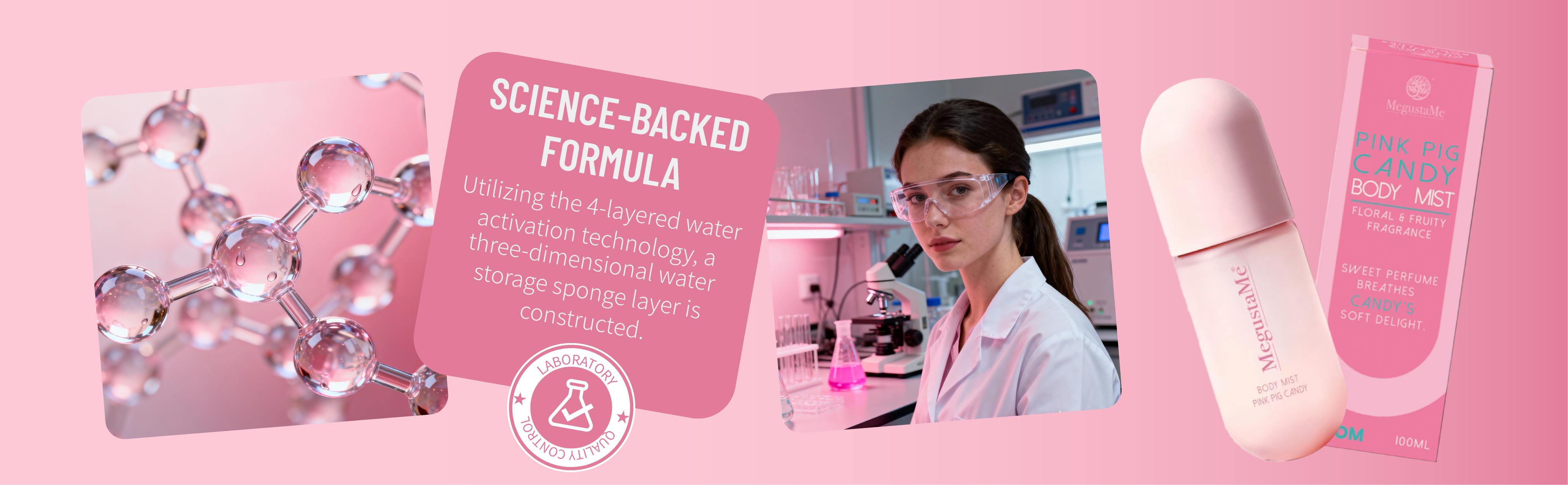 MegustaMe 4D pink candy body spray, long-lasting sweet candy fragrance spray, free of parabens and phthalates, lightweight and non-sticky daily perfume, skin-friendly girly body fragrance MegustaMe 4D pink candy body spray, long-lasting sweet candy fragrance spray, free of parabens and phthalates, lightweight and non-sticky daily perfume, skin-friendly girly body fragrance