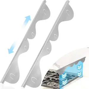 Stainless Steel Gas Stove Gap Covers 2/4PCS, Adjustable Kitchen Gap Filler, 13.8"–27.5"