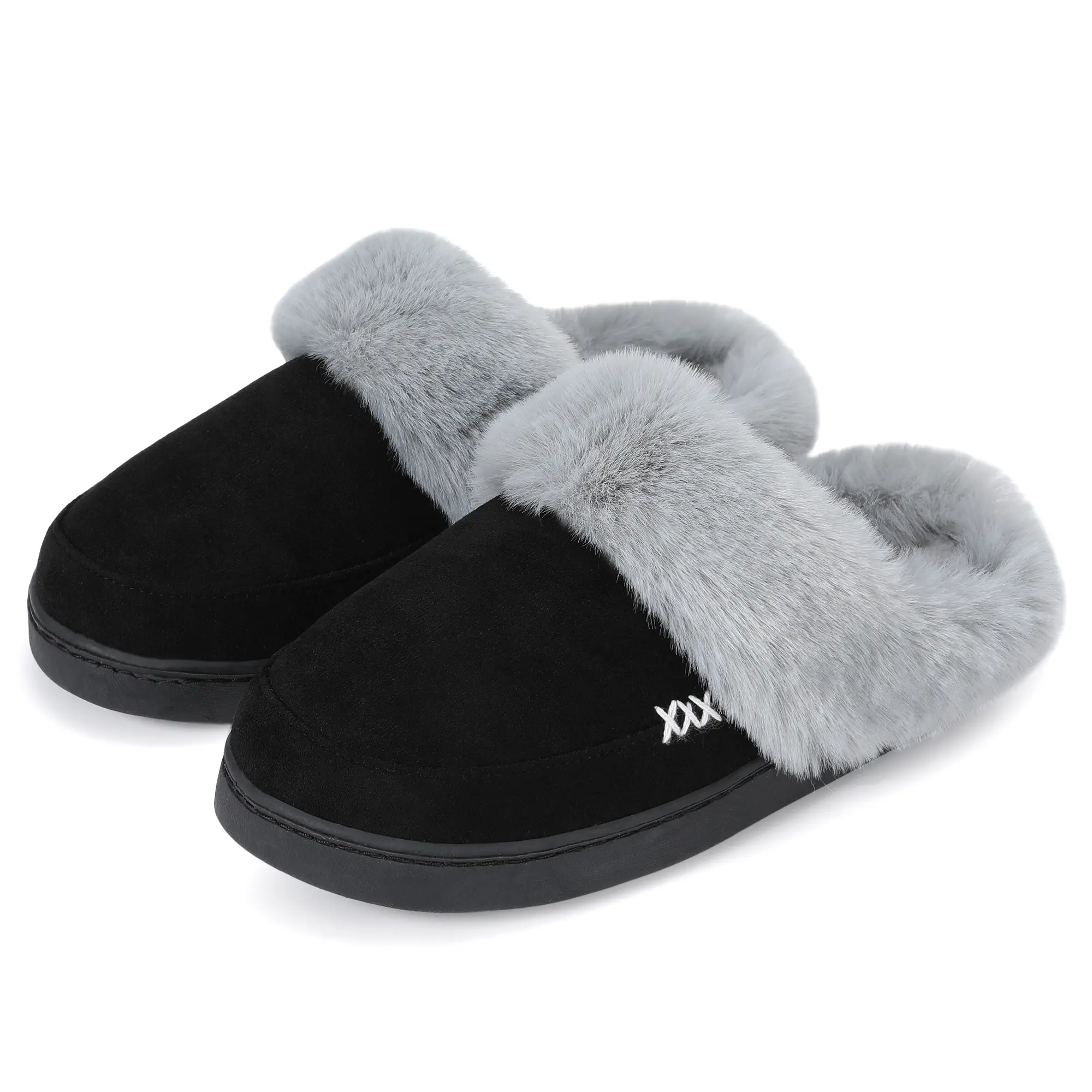 NineCiFun Womens Slipper Fuzzy Fluffy House Slippers Faux Fur Cozy Warm Soft Indoor Shoes with Memory Foam Anti-skid Rubber Sole Footwear