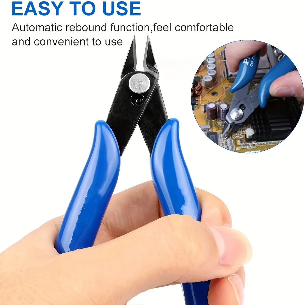 1pc Precision Flush Cutters, Micro Wire Cutters & Side Snips for 3D Printing Filament, 16AWG Copper Wire, Electronics Repair & Crafting